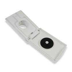 Distri+ - Prise d'aspiration centralisée rectangulaire R-Vex avec couvercle ø 36 mm - Plastiflex - compatible plaque de monta