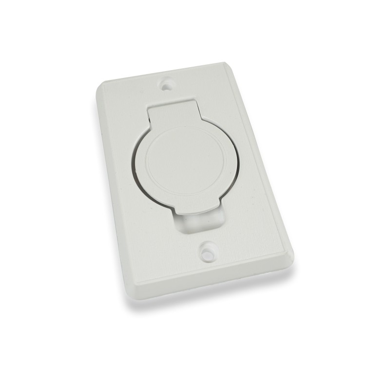 Distri+ - Prise d'aspiration centralisée rectangulaire R-Vex avec couvercle rond ø 36 mm - Plastiflex - compatible plaque de