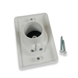 Distri+ - Prise d'aspiration centralisée rectangulaire R-Vex avec couvercle rond ø 36 mm - Plastiflex - compatible plaque de