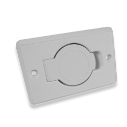 Distri+ - Prise d'aspiration centralisée rectangulaire R-Vex avec couvercle rond ø 36 mm - Plastiflex - compatible plaque de