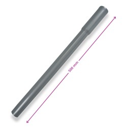 Distri+ - Tube d'aspirateur en aluminium ø 32 mm - rallonge de tuyau longueur 500 mm - gris clair - compatible avec Nilfisk, A