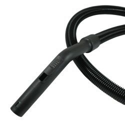 Distri+ - Flexible/tuyau complet de remplacement noir pour aspirateur - avec poignée - longueur 2,20 m - ø 35 mm