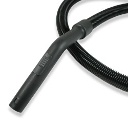 Distri+ - Flexible/tuyau complet de remplacement noir pour aspirateur - avec poignée - longueur 2,20 m - ø 35 mm