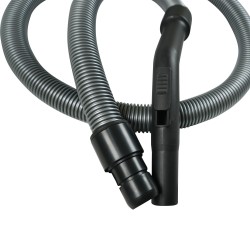 Distri+ - Flexible/tuyau complet de remplacement noir pour aspirateur - avec poignée débit d'air - longueur 1,80 m - ø 32 mm